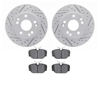 R1 Concepts WBSN1-63008 Brake Rotors - Carbon Coated - D/S W/ Perf Sport Pads